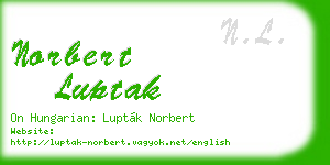 norbert luptak business card