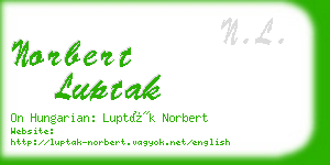 norbert luptak business card
